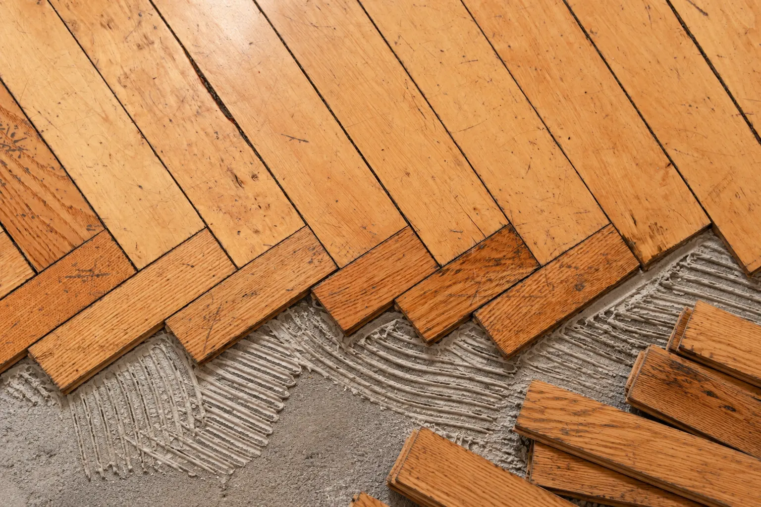 Colocación de parquet en espiga